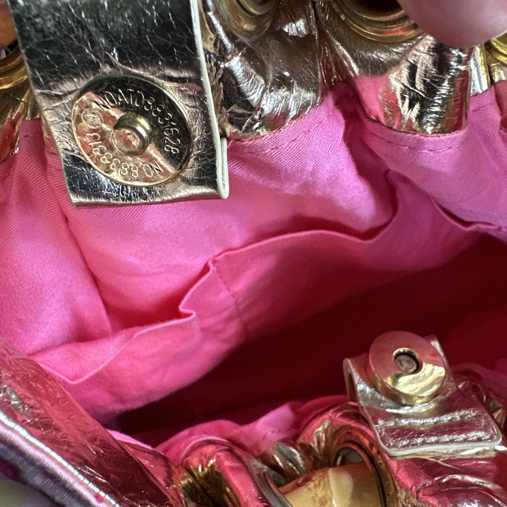 Lilly Pulitzer Dress to Impress Clutch Hotty Pink Day Lilly Bamboo  MSRP $98 - Picture 6 of 10